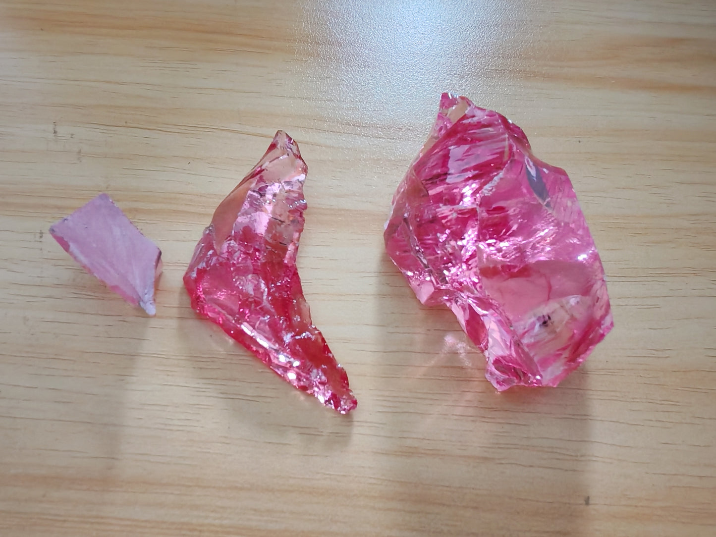 Raw Ti-Sapphire crystals pieces